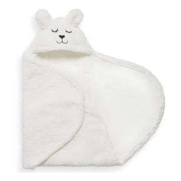 Jollein - Bērnu ietinamā sega fleece Bunny 100x105 cm Off White