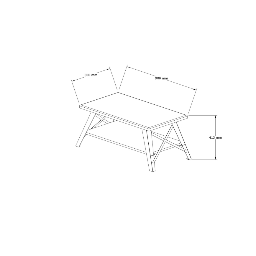 Kafijas galdiņš KONIK 43x98 cm priede