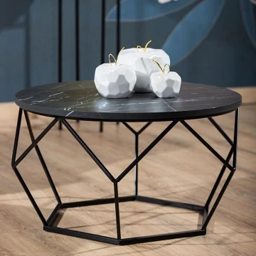 Kafijas galdiņš MARMUR 40x70 cm melns