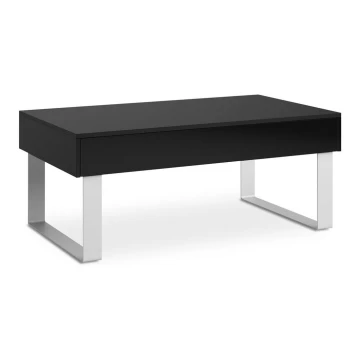 Kafijas galdiņš PAVO 45x110 cm spīdīgi melna