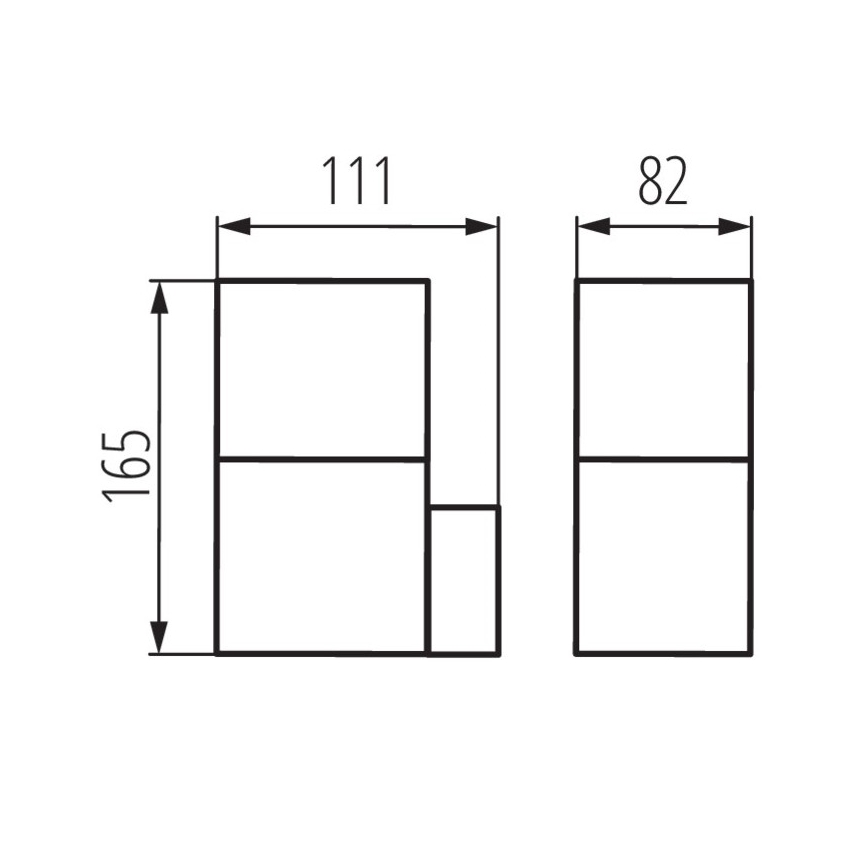 Kanlux 29010 - Āra sienas gaismeklis VADRA 1xE27/11W/230V IP44