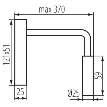 LED Elastīga lampiņa TONIL LED/2,7W/230V melna