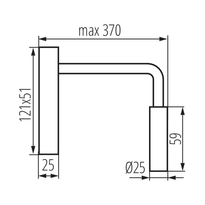 LED Elastīga lampiņa TONIL LED/2,7W/230V melna