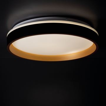 LED Griestu lampa SOLN LED/17,5W/230V d. 38 cm melna/zelta