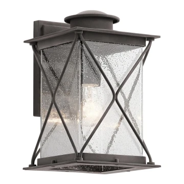 Kichler - Āra sienas lampa ARGYLE 1xE27/100W/230V IP44 antracīta