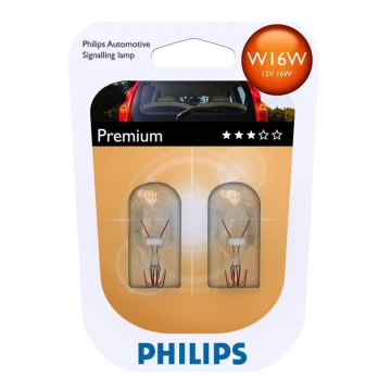 KOMPLEKTS 2x Auto spuldze Philips VISION 12067B2 W16W W2,1x9,5d/16W/12V