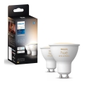 KOMPLEKTS 2x LED Aptumšojama spuldze Philips Hue WHITE AMBIANCE GU10/4,2W/230V 2200-6500K