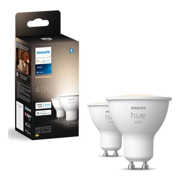 KOMPLEKTS 2x LED Aptumšojama spuldze Philips Hue WHITE GU10/4,2W/230V 2700K