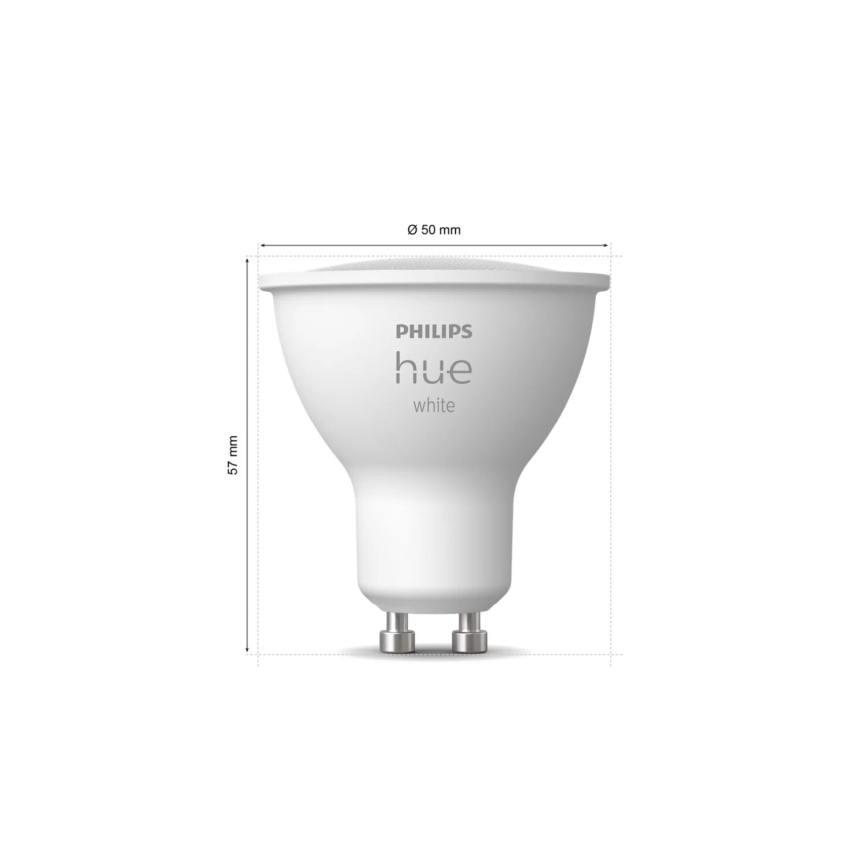 KOMPLEKTS 2x LED Aptumšojama spuldze Philips Hue WHITE GU10/4,2W/230V 2700K