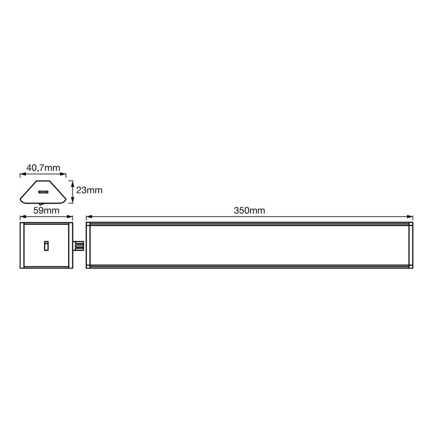 Ledvance - KOMPLEKTS 2xLED Aptumšojams gaismeklis ar sensoru CORNER 2xLED/4,5W/230V