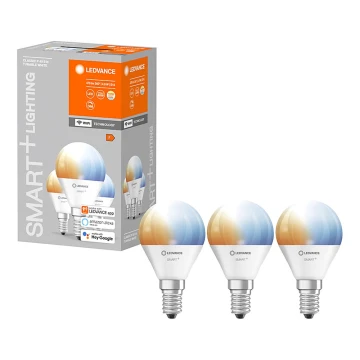 KOMPLEKTS 3x LED Aptumšojama spuldze SMART+ E14/5W/230V 2700K-6500K Wi-Fi - Ledvance