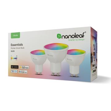 Nanoleaf - KOMPLEKTS 3x LED RGBCW Aptumšojama spuldze ESSENTIALS GU10/5W/230V 2700-6500K CRI 90