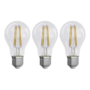 KOMPLEKTS 3x LED Spuldze FILAMENT A60 E27/3,8W/230V 2700K Enerģijas klase A