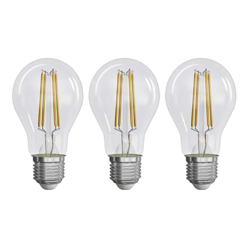 KOMPLEKTS 3x LED Spuldze FILAMENT A60 E27/3,8W/230V 2700K Enerģijas klase A