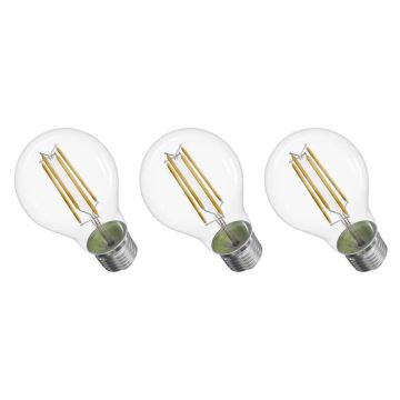 KOMPLEKTS 3x LED Spuldze FILAMENT A60 E27/3,8W/230V 2700K Enerģijas klase A