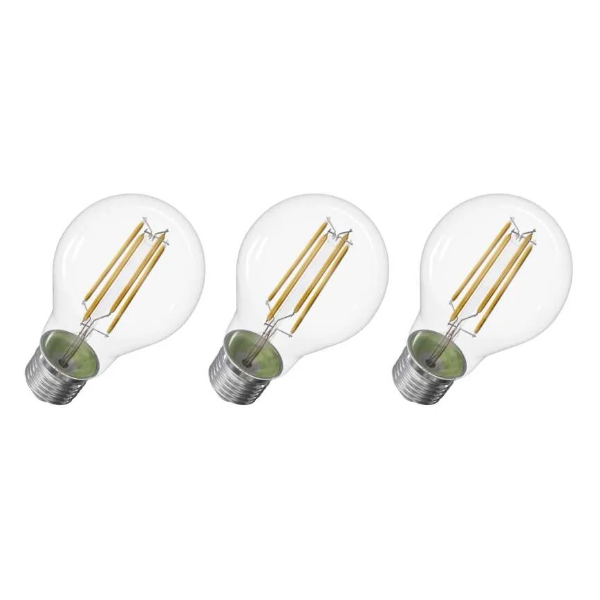 KOMPLEKTS 3x LED Spuldze FILAMENT A60 E27/3,8W/230V 2700K Enerģijas klase A