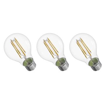 KOMPLEKTS 3x LED Spuldze FILAMENT A60 E27/3,8W/230V 4000K Enerģijas klase A