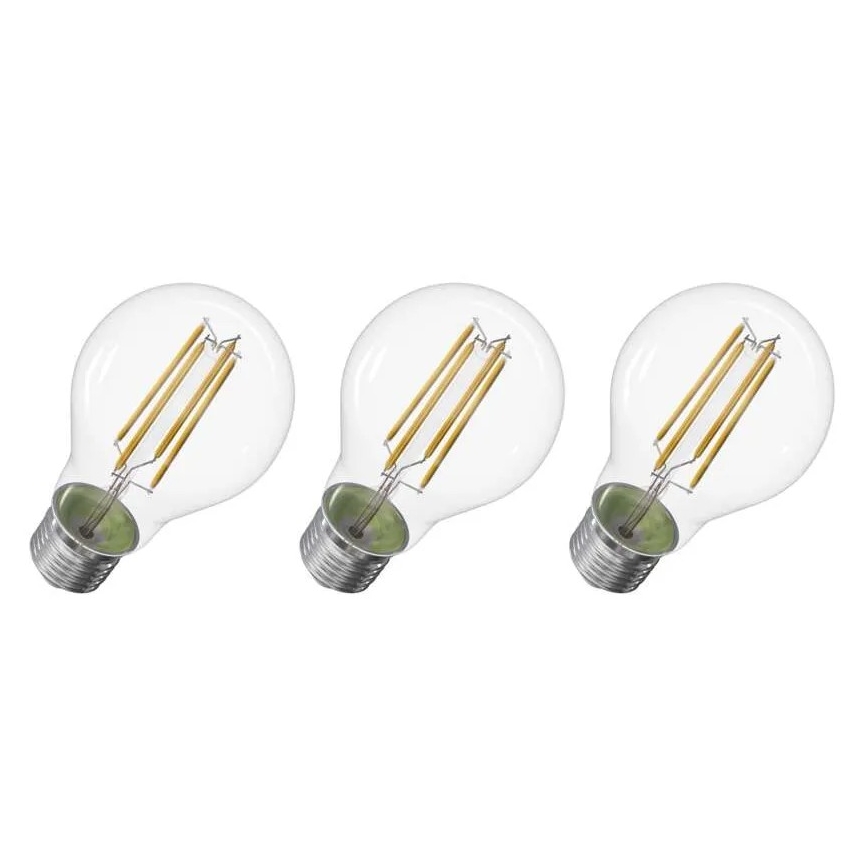 KOMPLEKTS 3x LED Spuldze FILAMENT A60 E27/3,8W/230V 4000K Enerģijas klase A