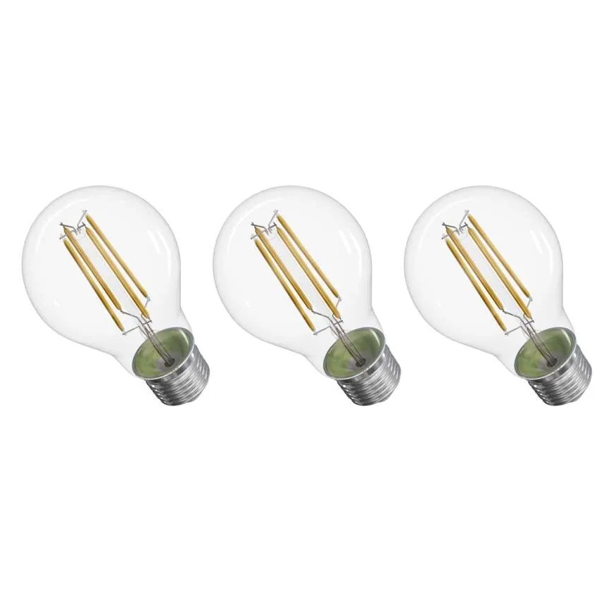 KOMPLEKTS 3x LED Spuldze FILAMENT A60 E27/5W/230V 4000K Enerģijas klase A