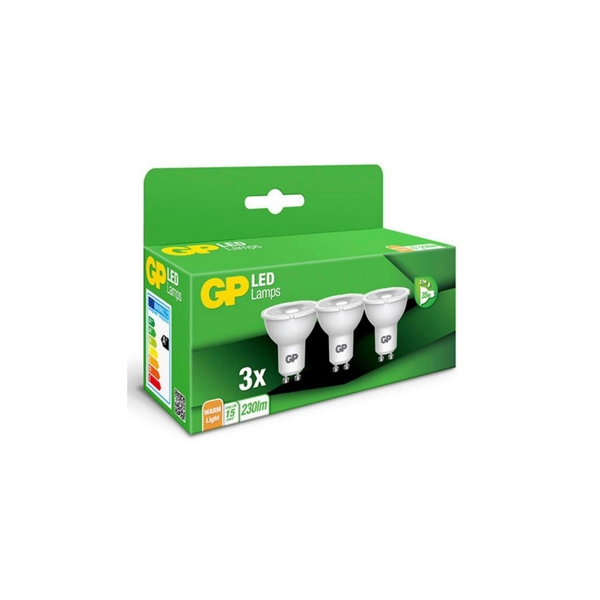 KOMPLEKTS 3x LED Spuldze GU10/3,1W/230V 2700K - GP