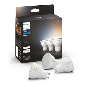 KOMPLEKTS 3xLED Aptumšojama spuldze Philips Hue WHITE AMBIANCE GU10/4,3W/230V 2200-6500K