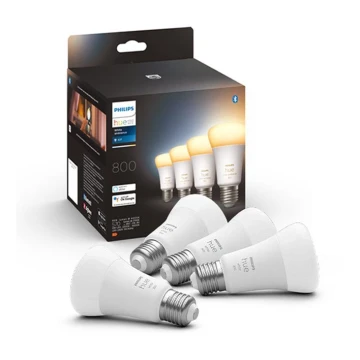 KOMPLEKTS 4xLED Aptumšojama spuldze Philips Hue WHITE AMBIANCE E27/6W/230V 2200-6500K