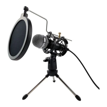 Kondensatora mikrofons ar POP filtrs JACK 3,5 mm