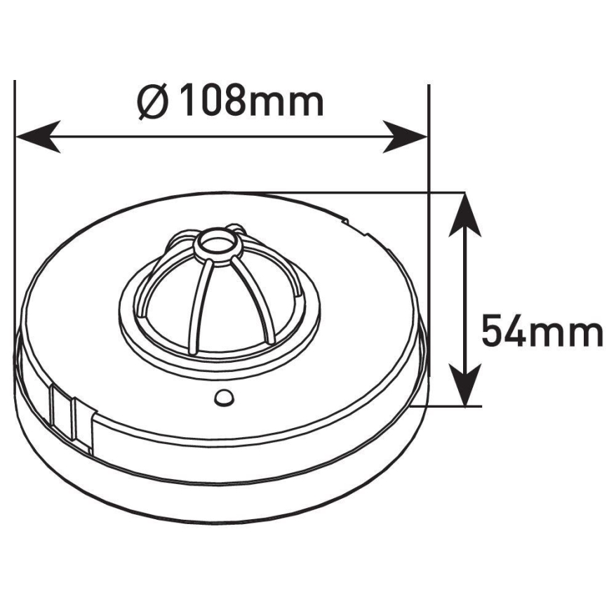 Kustību sensors 360° 1200W/230V balta