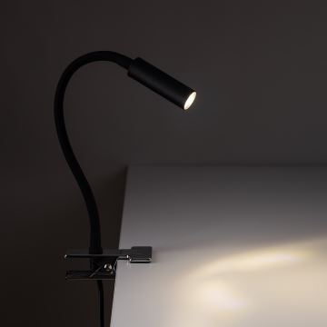 Lampa ar fiksatoru LAGOS 1xG9/6W/230V melna