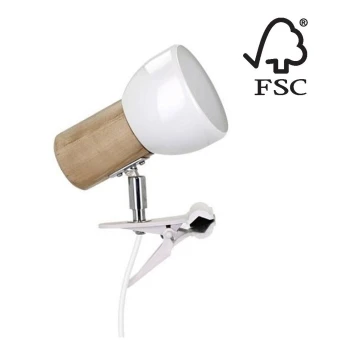 Lampa ar stiprinājumu SVENDA 1xE27/60W/230V bērzs - FSC sertifikāts