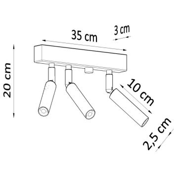 Lampa EYETECH 3xG9/12W/230V melns