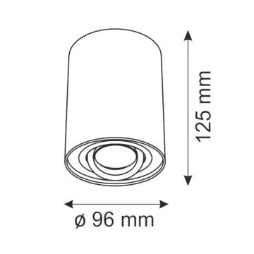 Lampa HADAR R1 1xGU10/10W/230V balts