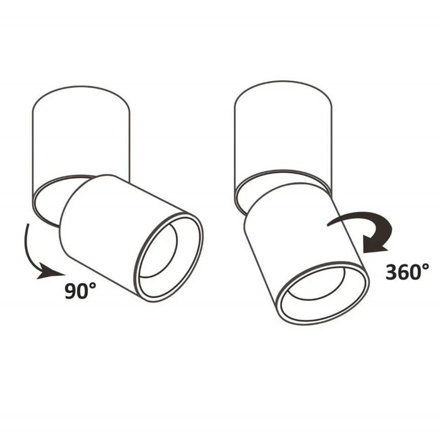 Lampa NIXA 1xGU10/10W/230V Balts/zelta