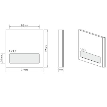 LDST AL-01-SC-BZ5 - LED Kāpņu telpas lampa ALEX 5xLED/1,2W/230V matēts melns 6500K