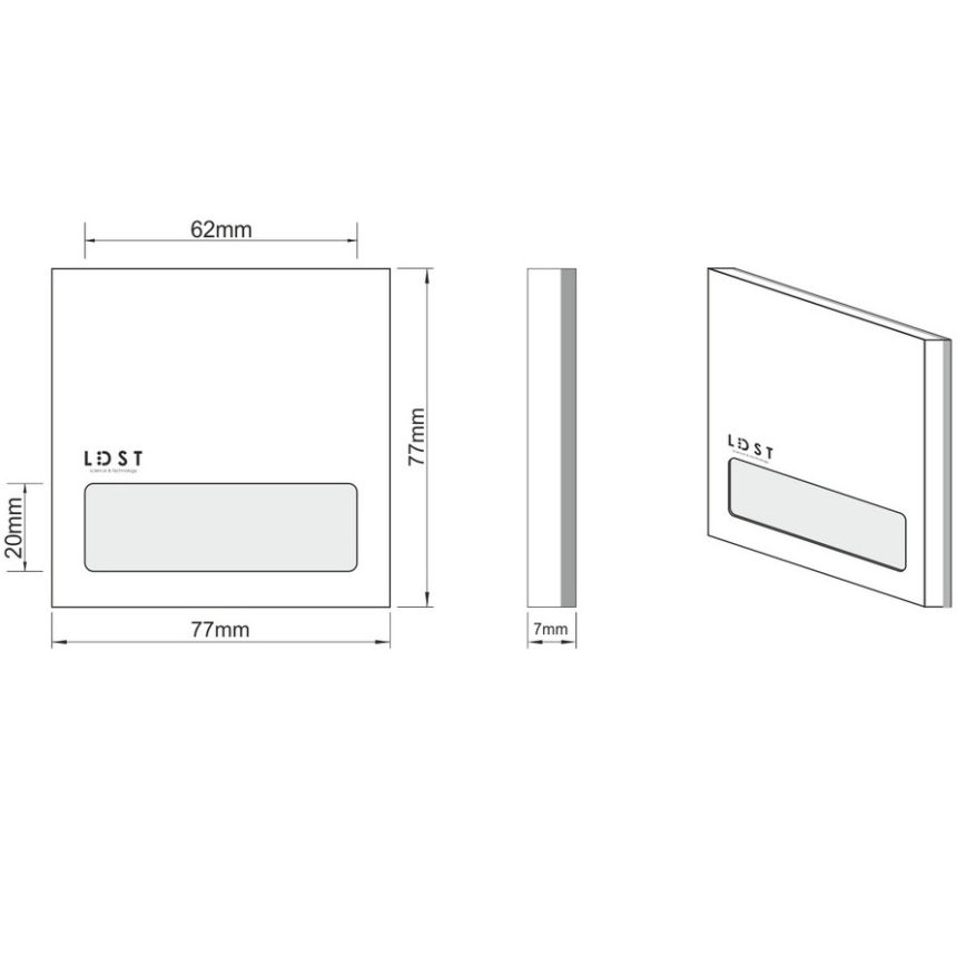 LDST AL-01-SC-BZ5 - LED Kāpņu telpas lampa ALEX 5xLED/1,2W/230V matēts melns 6500K