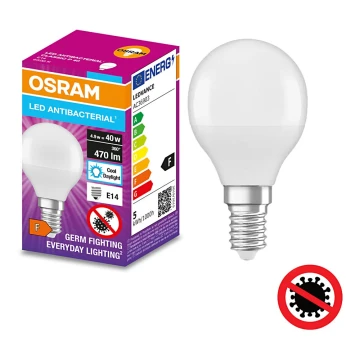 LED Antibakteriāla spuldze P40 E14/4,9W/230V 6500K - Osram