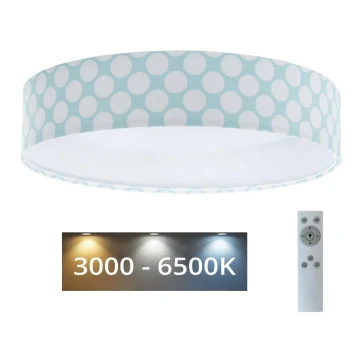 LED Aptumšojama bērnu griestu lampa SMART GALAXY KIDS LED/24W/230V 3000-6500K punkti, zaļa/balta + tālvadības pults