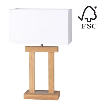 LED Aptumšojama galda lampa HAKON 1xE27/40W+2xLED/7,5W/230V 55 cm ozols – FSC sertificēts
