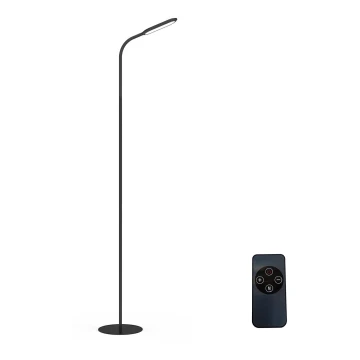 LED Aptumšojama grīdas stāvlampa LED/10W/230V 3000/4000/6000K melna + tālvadības pults