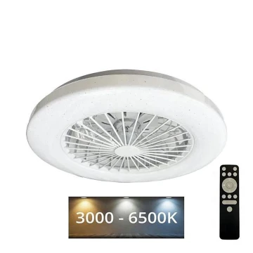 LED Aptumšojama griestu lampa ar ventilatoru STAR LED/48W/230V 3000-6500K + tālvadības pults