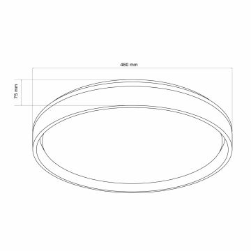 LED Aptumšojama vannas istabas griestu lampa JADWIGA LED/72W/230V 3000-6000K IP44 + tālvadības pults