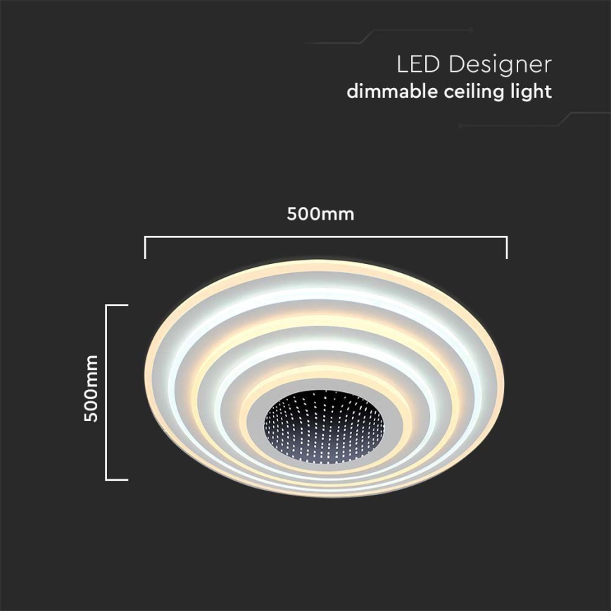 LED Aptumšojama griestu lampa LED/125W/230V 3000-6500K + tālvadības pults