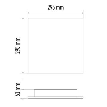 LED Aptumšojama griestu lampa LED/18W/230V 2700K-6000K kvadrātveida CRI 95 + tālvadības pults