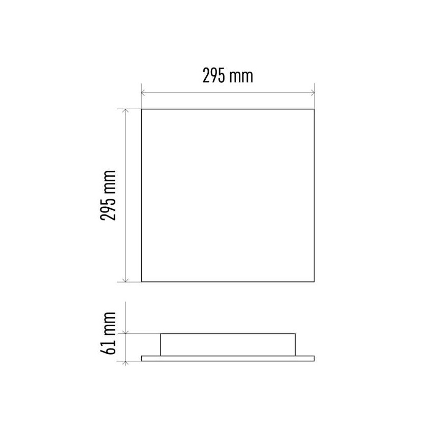 LED Aptumšojama griestu lampa LED/18W/230V 2700K-6000K kvadrātveida CRI 95 + tālvadības pults