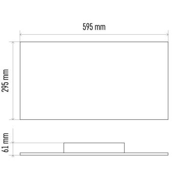 LED Aptumšojama griestu lampa LED/24W/230V 2700K-6000K taisnstūris CRI 95 + tālvadības pults