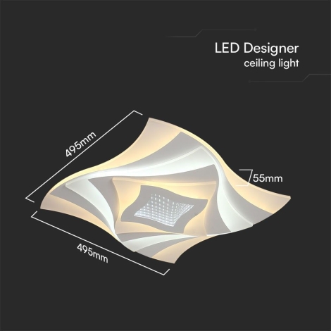 LED Aptumšojama griestu lampa LED/75W/230V 3000-6500K + tālvadības pults