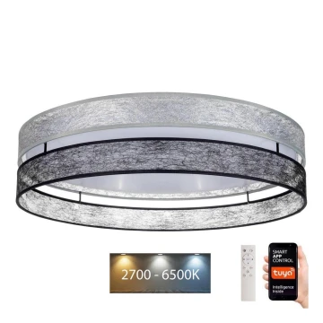 LED Aptumšojama griestu lampa LIMA LED/36W/230V 2700-6500K Wi-Fi Tuya + tālvadības pults melna/sudraba