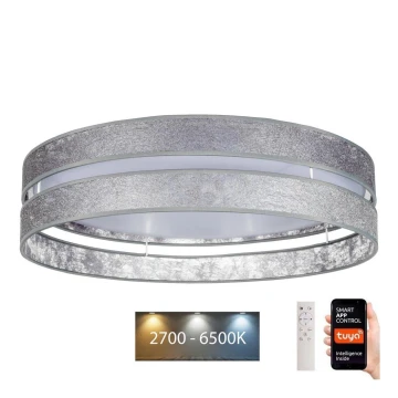 LED Aptumšojama griestu lampa LIMA LED/36W/230V 2700-6500K Wi-Fi Tuya + tālvadības pults, sudraba