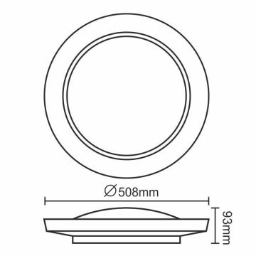 LED Aptumšojama griestu lampa OPAL LED/24W/230V + tālvadības pults