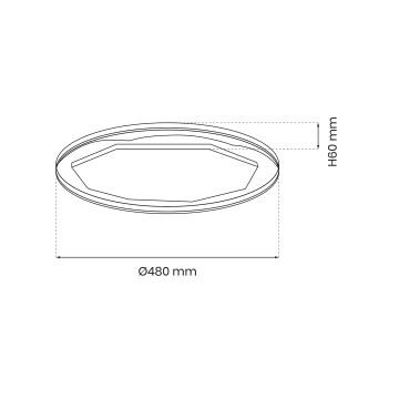 LED Aptumšojama griestu lampa OPTIMA LED/52W/230V 3000-6000K + tālvadības pults